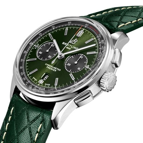 breitling racing green|Breitling green dial watch.